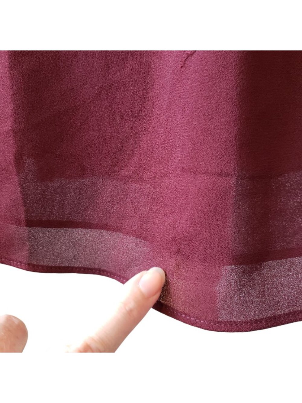 Ramy Brook Burgundy Long Sleeve Mini Wrap Dress Fall Red Wine Shirt Dress - Picture 10 of 13